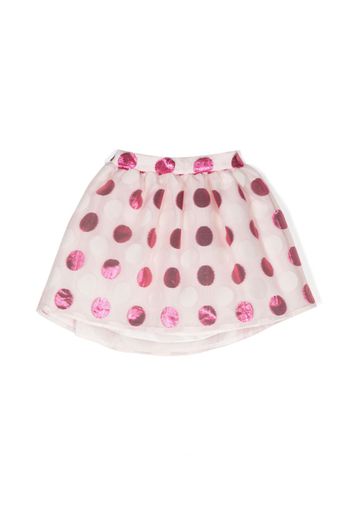 Hucklebones London polka dot-print pleated skirt - Rosa