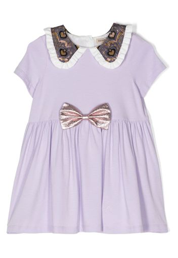 Hucklebones London bow-detail ruffle-collar dress - Viola