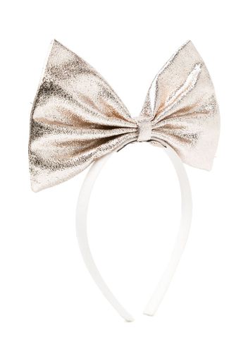 Hucklebones London giant bow hair band - Bianco