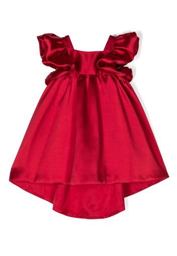 Hucklebones London satin-finish flute-sleeve dress - Rosso