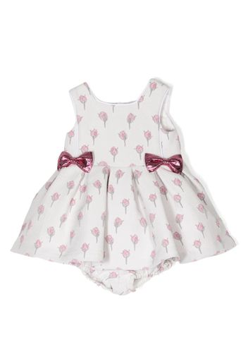 Hucklebones London rose-print dress set - Bianco