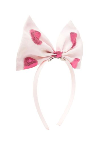 Hucklebones London giant bow hair band - Rosa