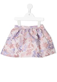 Hucklebones London gathered floral-jacquard skirt - Rosa