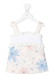 Hucklebones London Top smanicato a fiori - Toni neutri