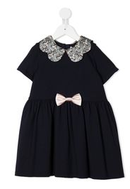 Hucklebones London bow-detail flared dress - Blu