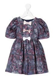 Hucklebones London puff-sleeve floral-print dress - Blu