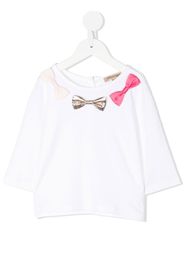 Hucklebones London bow-applique detail T-shirt - Bianco