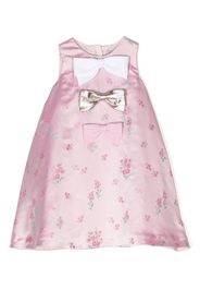 Hucklebones London bow-detail floral-print mini dress - Rosa
