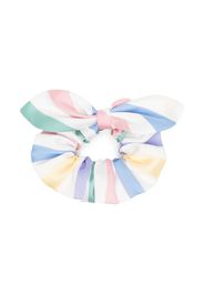 Hucklebones London bow-detail striped scrunchie - Multicolore