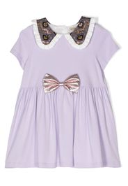 Hucklebones London bow-detail ruffle-collar dress - Viola