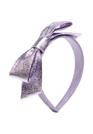 Hucklebones London metallic-effect bow-detail headband - Viola