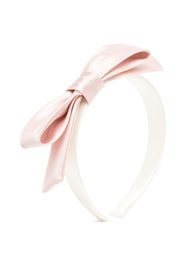 Hucklebones London bow-detail satin headband - Bianco