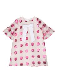 Hucklebones London bow-detail polka dot-print dress - Rosa