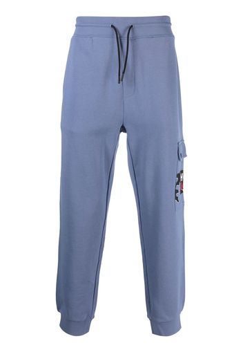 HUGO logo-print track pants - Blu