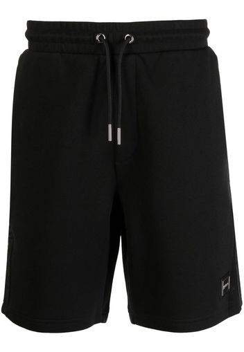 HUGO logo-patch track shorts - Nero