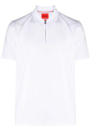 HUGO half-zip cotton-blend polo shirt - Bianco