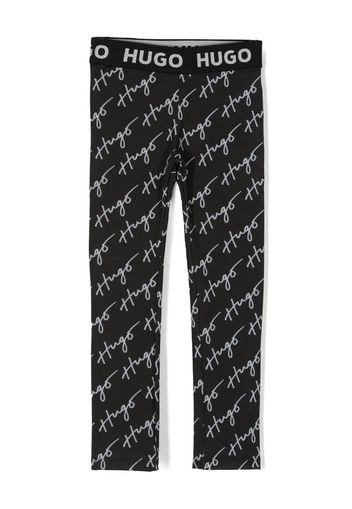 HUGO KIDS Leggings con stampa - Nero