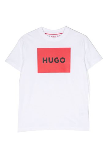 HUGO KIDS T-shirt girocollo con stampa - Bianco