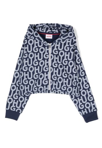 HUGO KIDS Felpa con stampa - Blu