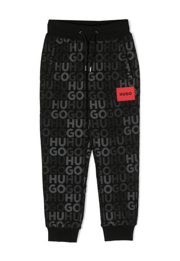 HUGO KIDS Pantaloni sportivi con stampa - Nero