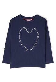 HUGO KIDS T-shirt a maniche lunghe con stampa - Blu