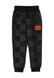 HUGO KIDS Pantaloni sportivi con stampa - Nero