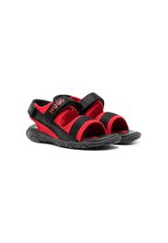 HUGO KIDS logo-print open-toe sandals - Nero