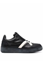 HUMAN RECREATIONAL SERVICES two-tone leather sneakers - Nero