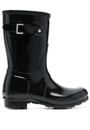 Hunter logo-patch detail boots - Nero