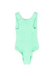 Hunza G Kids Classic seersucker swimsuit - Verde