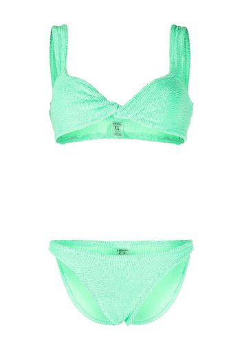 Hunza G Bikini Juno con effetto increspato - Verde