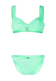 Hunza G Bikini Juno con effetto increspato - Verde