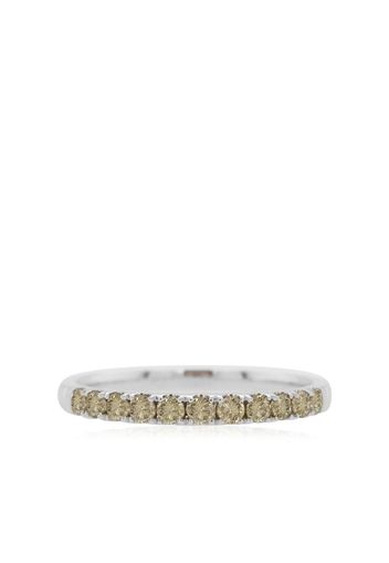 HYT Jewelry Anello a fascia in oro bianco 18kt con diamanti - Argento