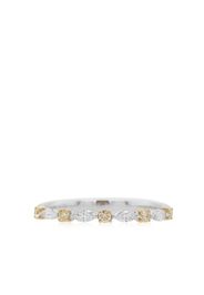 HYT Jewelry Anello a fascia in oro bianco 18kt con diamanti - Argento