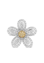 HYT Jewelry Anello in oro giallo 18kt con platino e diamanti - Argento