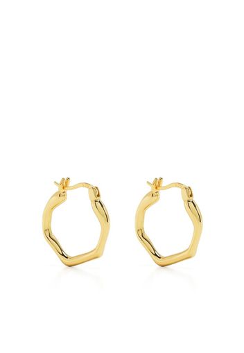 Hzmer Jewelry gold-plated hoop earrings - Oro