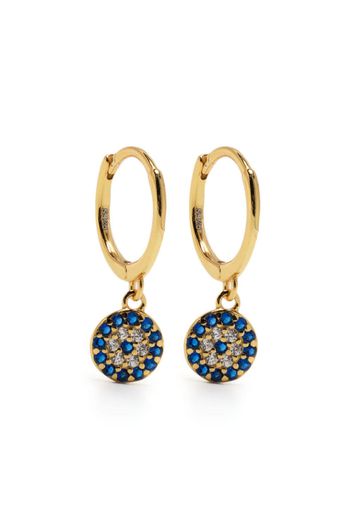 Hzmer Jewelry small crystal-embellished hoop earrings - Oro