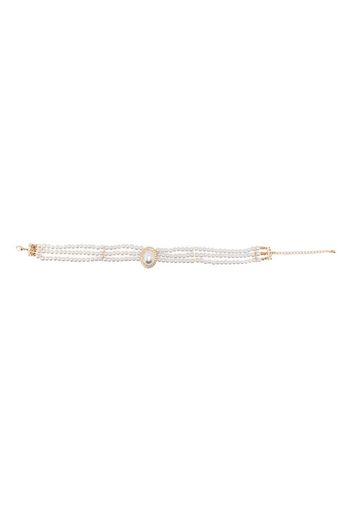 Hzmer Jewelry pearl choker necklace - Bianco