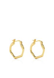 Hzmer Jewelry gold-plated hoop earrings - Oro