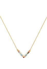 Hzmer Jewelry Collana Trifolio con cristalli - Oro