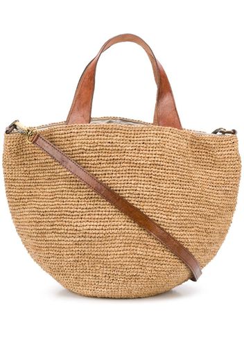 woven top-handle tote