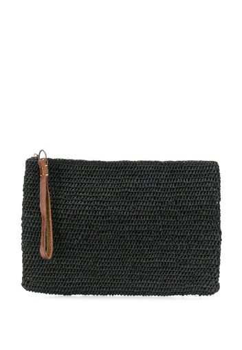 woven zipped clutch bag