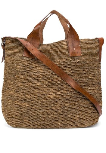 woven top-handle tote