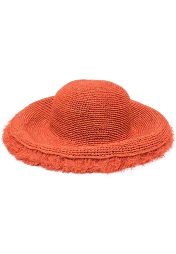 IBELIV Mirana fringed-edge straw hat - Arancione