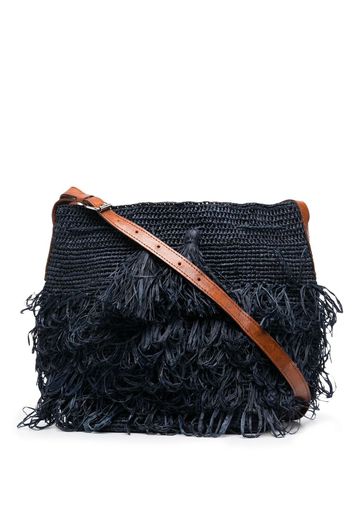 IBELIV tasseled woven shoulder bag - Blu