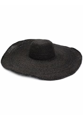 IBELIV oversized woven sun hat - Nero