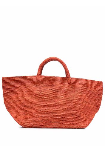 IBELIV woven-raffia tote bag - Arancione