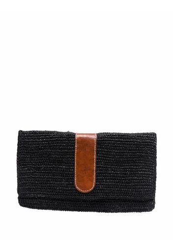 IBELIV raffia clutch bag - Nero