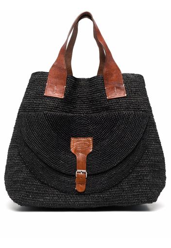 IBELIV Laza straw tote bag - Nero