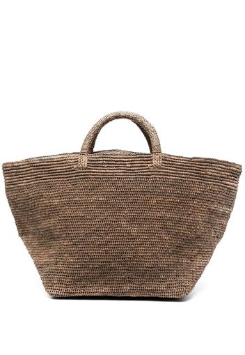 IBELIV raffia tote-bag - Marrone